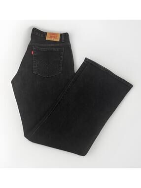 Vintage Juniors Levi’s 516 Red Tag Black Flare Jeans Size 13 Medium Length